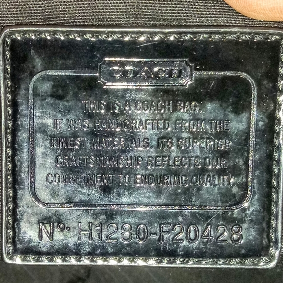 💎 Coach 3 Color Black Metallic Silver Signature Stripe Convertible Satchel Bag - Picture 12 of 12